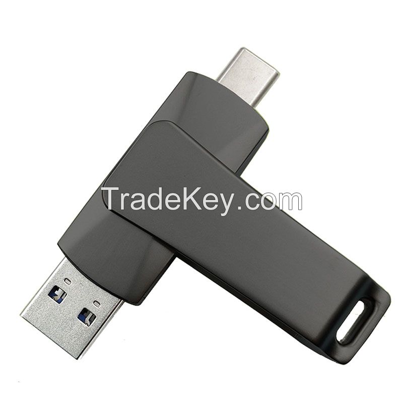 512GB Fastest USB C Flash Drive 3.1 Metal Swivel