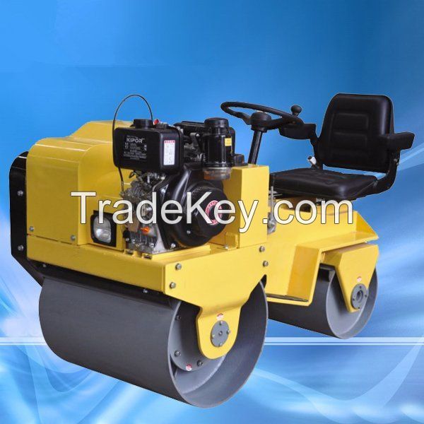 Hao Hong brand self-propelled vibration double drum small road roller compactor