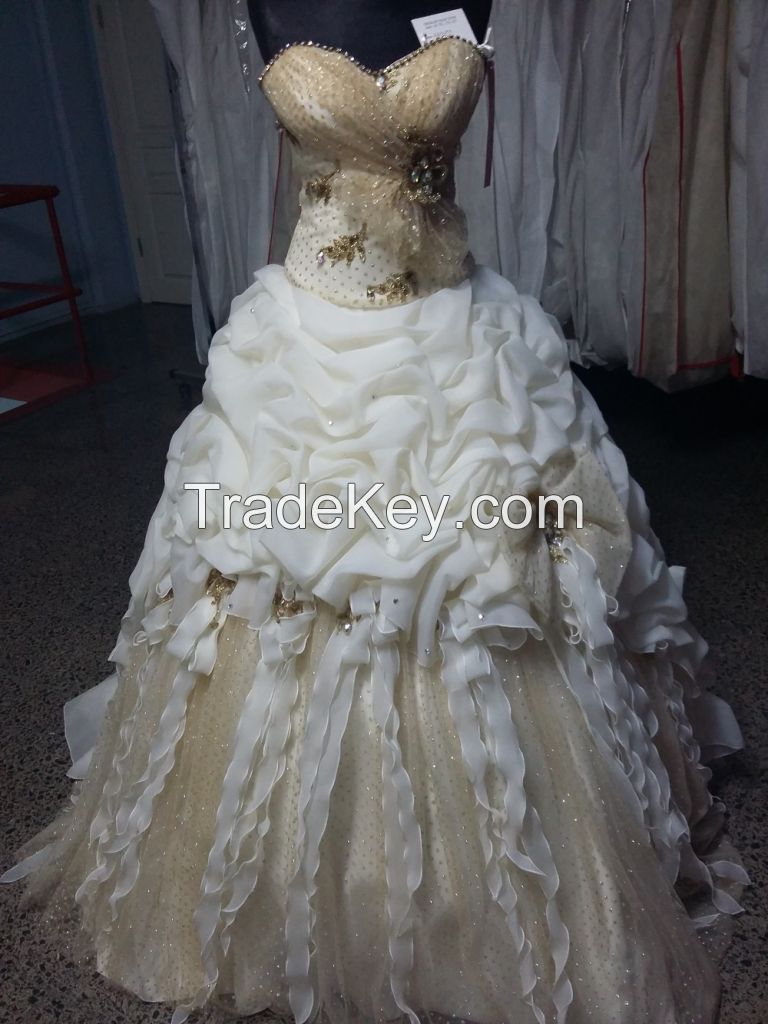 Gold wedding dress