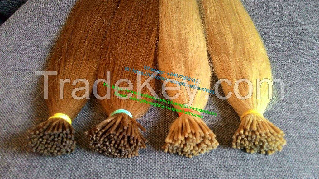 Factory wholesale human hair highest quality keratin hair extensions I-tip