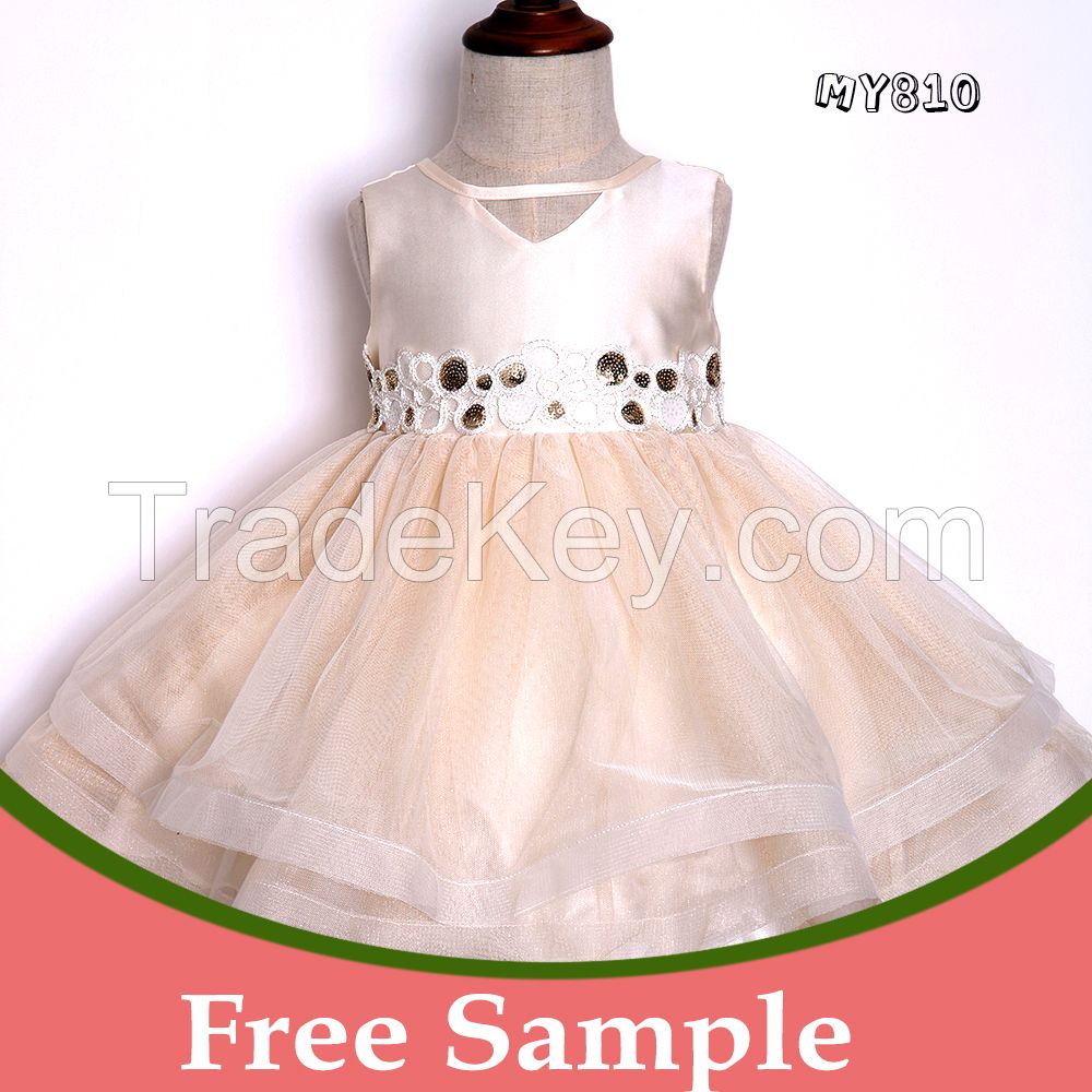 Latest design puffy girl dresses nice birthday party summer dresses