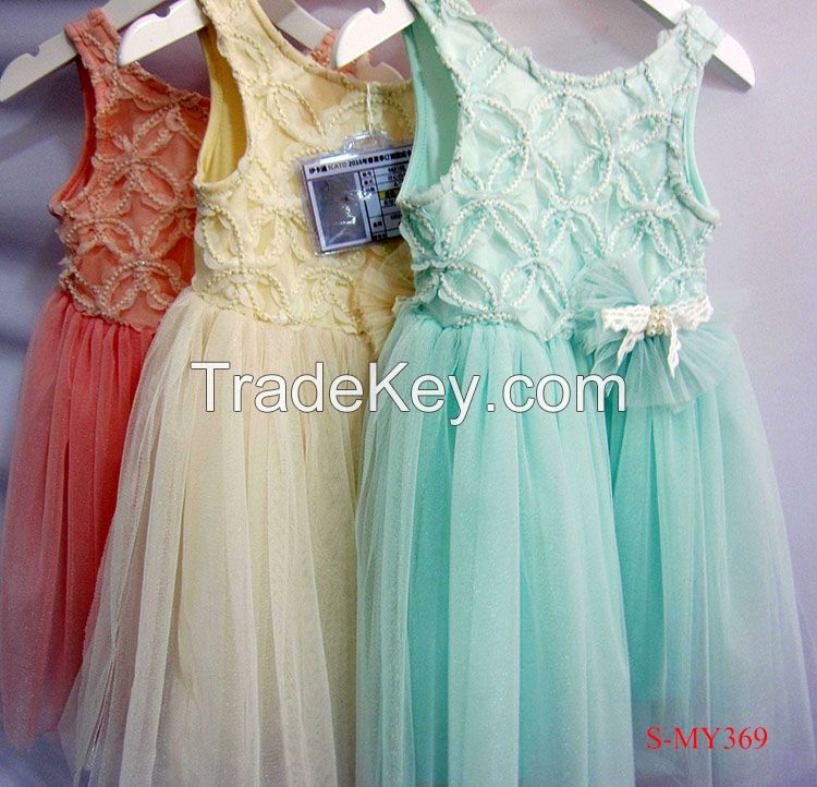 Unique dress design teenage girls sleeveless bright modern party dress