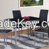 Black top dining set