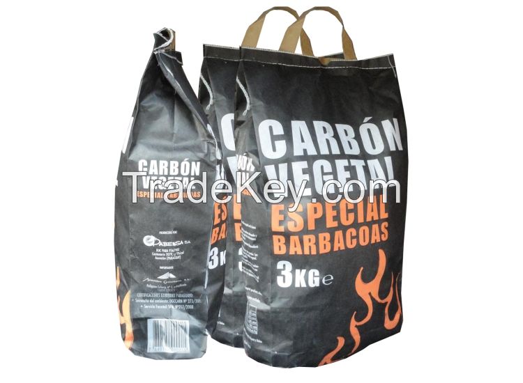 Natural Hardwood Charcoal from Paraguay in paper bags