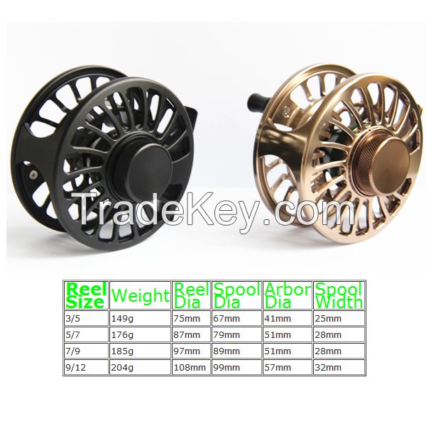 saltwater and freshwater US style fly reels