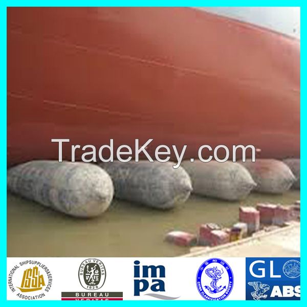 Floating airbags for ship launching