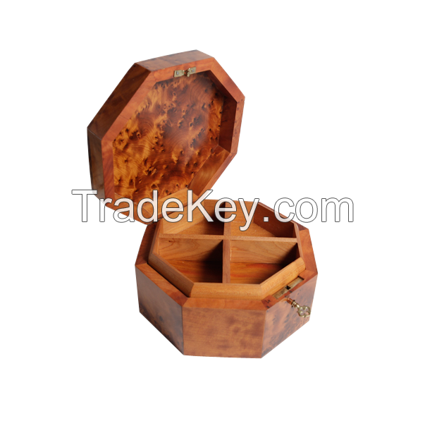 Hexagon Jewelry Box Supplier (Wooden Jewellery Box with drawers)