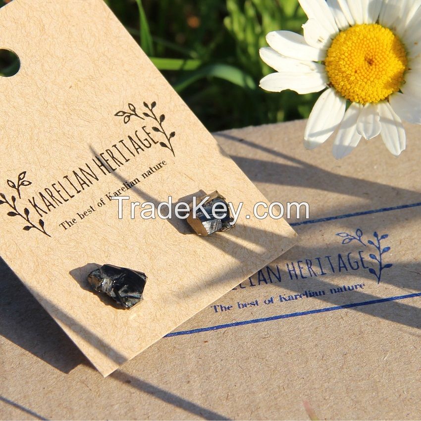 Handmade shungite earrings from Russia wholesale