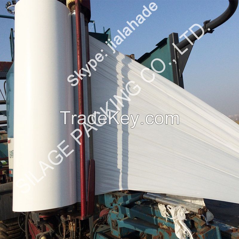 Pure White film, 750mm25mic1800m, LLDPE Agricultural Stretch Wrap Film/Stretch Film for Silage Wrapping