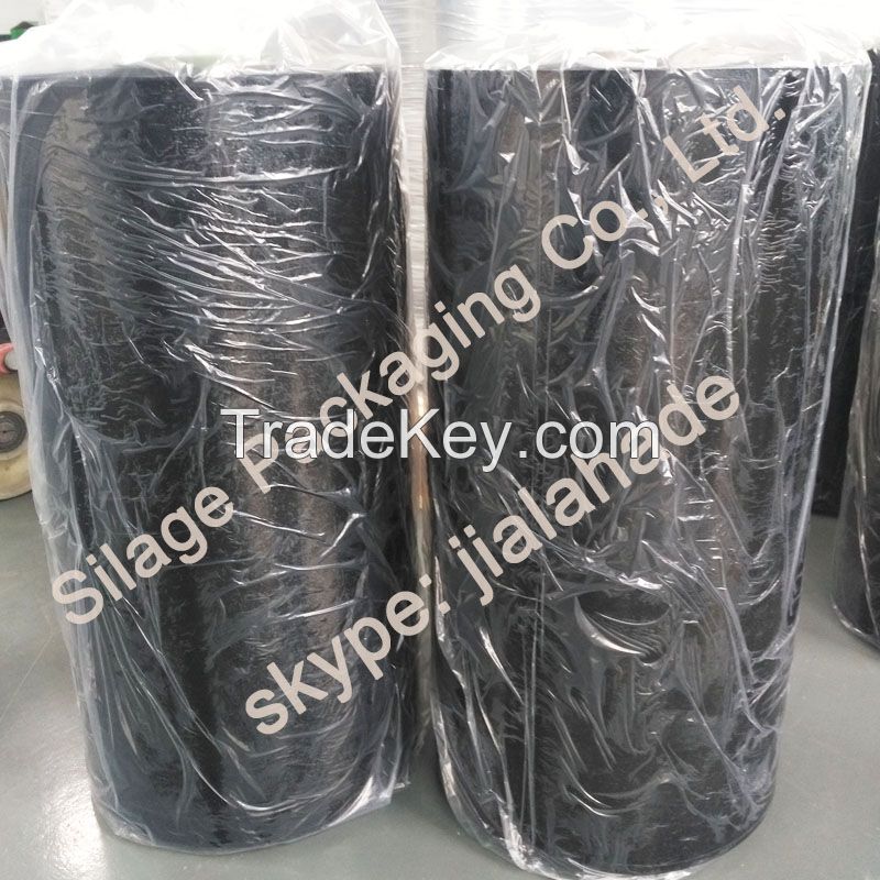 Black/Orange Silage Wrap Film, 500mm25mic1800m, Recycle 100%LLDPE film, Germany Farm Packing film