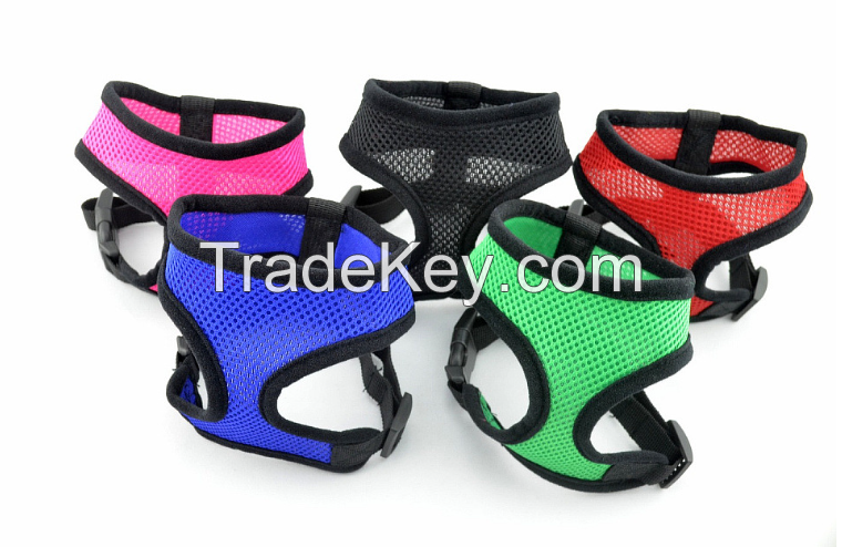 Nylon/fabric training dog vest dog harness with hook back side