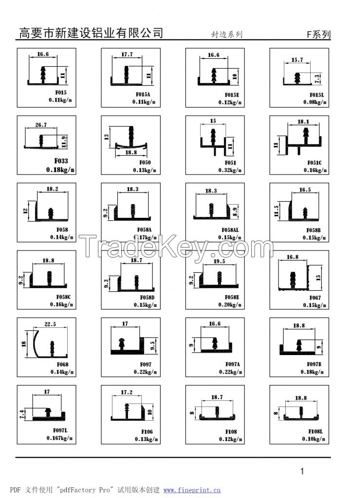 Aluminum profiles