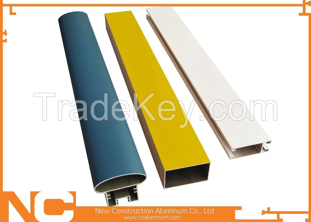 Powder coated aluminum profiles