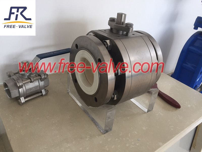 Flange Type O Port Adjustable Zirconium  Ceramic Floating Ball Valve