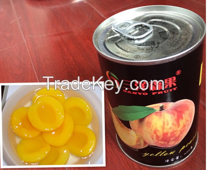 organic canned yellow peach sliced