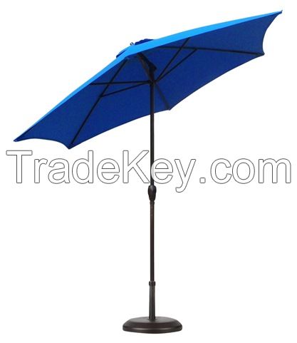 2.7 M ALUMINUM AUTO TILT CRANK OPEN MARKET UMBRELLA PARASOL