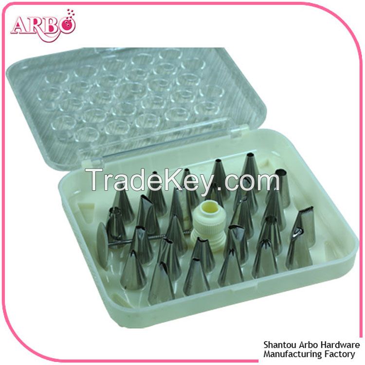 FDA LFGB certificated 26pcs piping Icing tips pastry nozzles pastry tips set