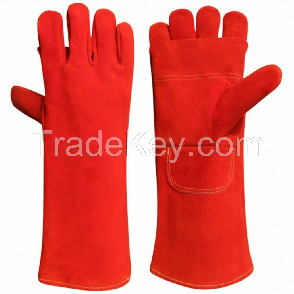 HEAVY DUTY LEATHER PALM WELDING GLOVE INDUSTRIAL LEATHER HAND