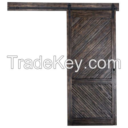 Stained Solid Core Soft Close Rustic Interior Barn Doors