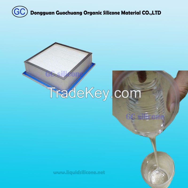 sticky good flowability liquid silicone rubber for air filter sealing