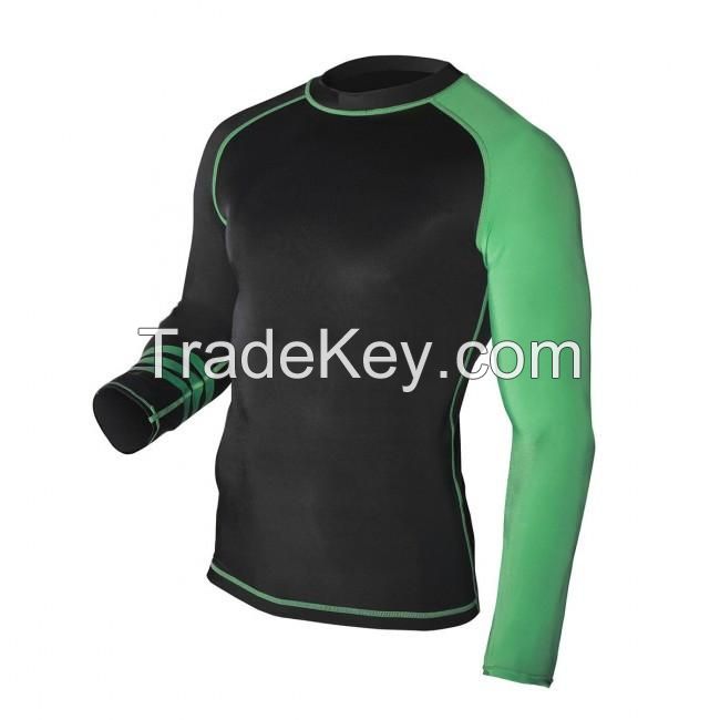 MMA Rash Guard GREEN/BLACK