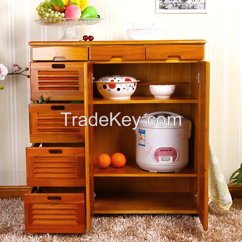 Factory supply solid wood storage cabinet with drawer