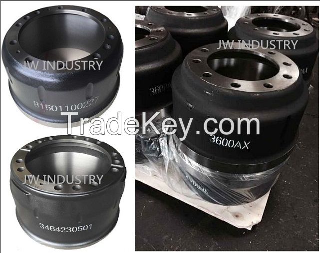 Brake drum iron casting for auto truck trailer