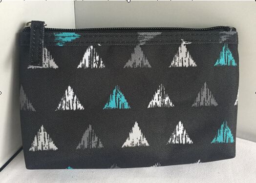 oxford cosmetic bag with triangle pattern