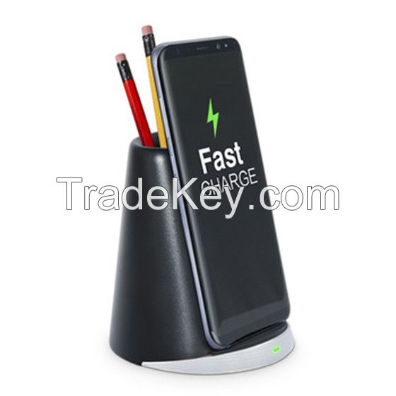 FC21 Good Quality 2 Coils Qi Fast Wireless Charger Wireless Charging Stand