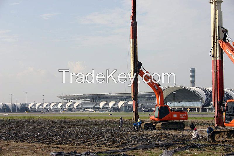 Construction unit of soft soil ground treatment