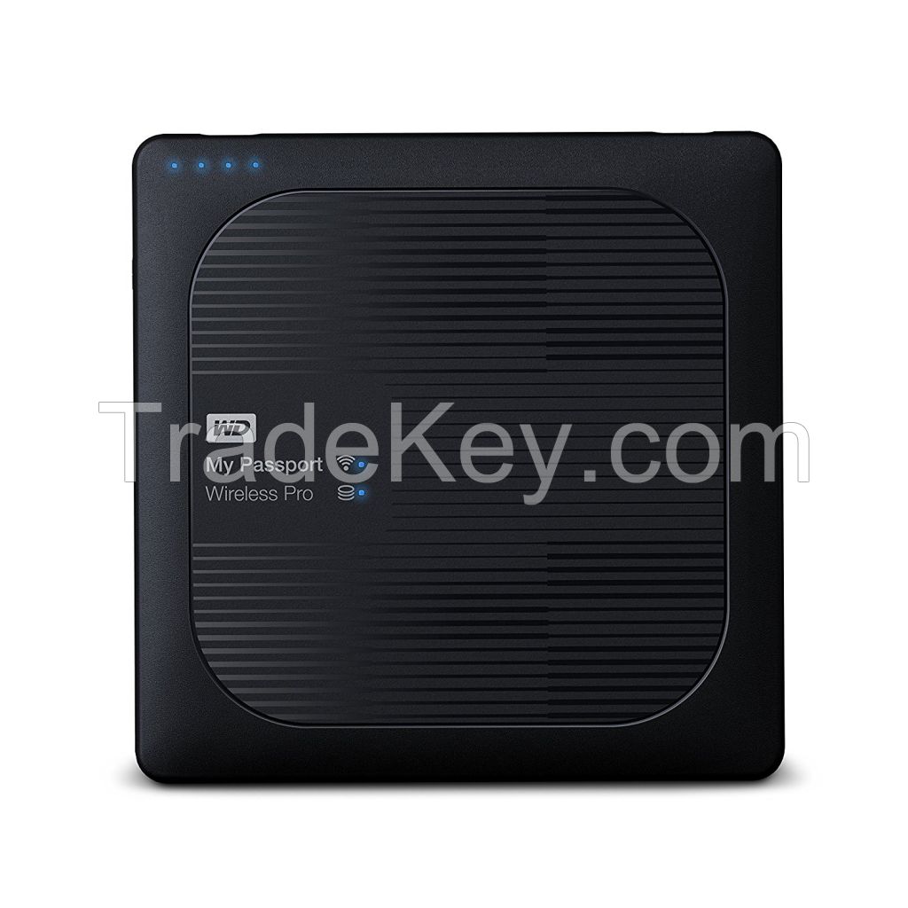 WD 1TB My Passport Wireless Pro Portable external Hard Drive - WiFi USB 3.0 - WDBVPL0010BBK