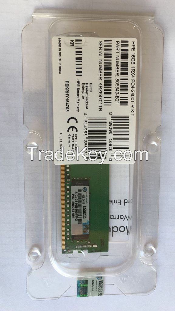 HPE 805349-B21 809082-091 16GB (1X16GB) DDR4 2400MHZ PC4-19200 Server Memory