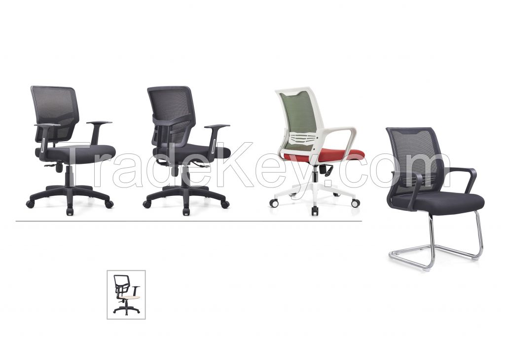 Medium back staff chair, swivel chair