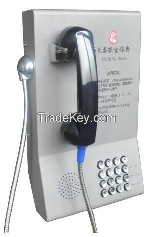 Embedded Stainless Steel Services Phone, anti vandal, bank hotline telephone