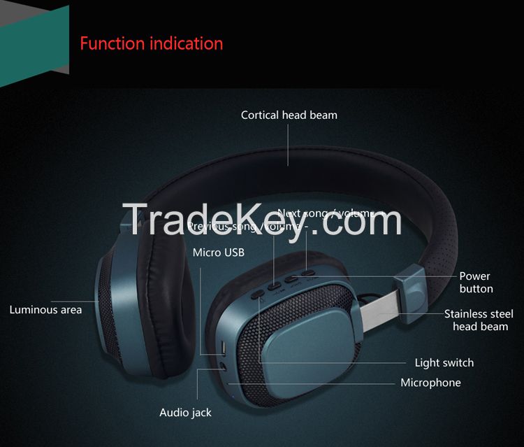 Luminous bluetooth headphone