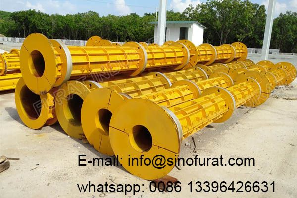 Automatic Concrete Pole Machine, "Cylinder Material: Q235 Steel Plate Thickness: 10mm Wheel Materail: casting steel"