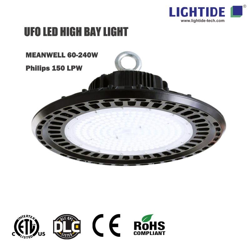 UFO LED High_Low Bay Lights 150W, DLC/CE certified, 5 years warranty