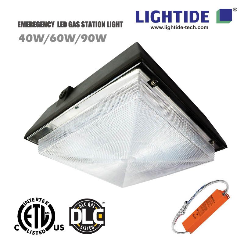 Emergency Backup LED Garage Lights, 40W, 100-277vac