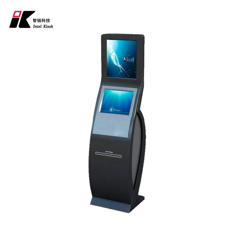 Dual screen self service A4 printer kiosk