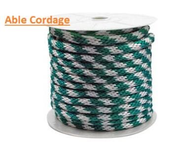 Solid braided rope