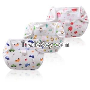 cute cartoon animal knitted cloth baby training pants washable printed pure cotton baby diaper