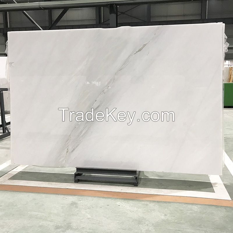 China high quality  white marble slabs with a little grey