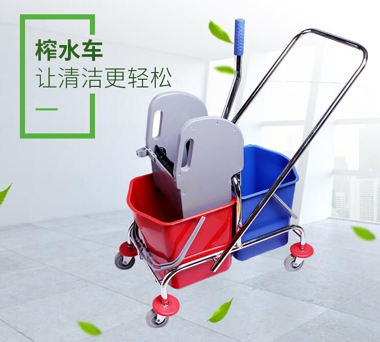 sell double wringer trolly, wringer mop backet