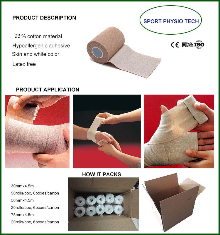 ELASTIC ADHESIVE BANDAGE 93% COTTON