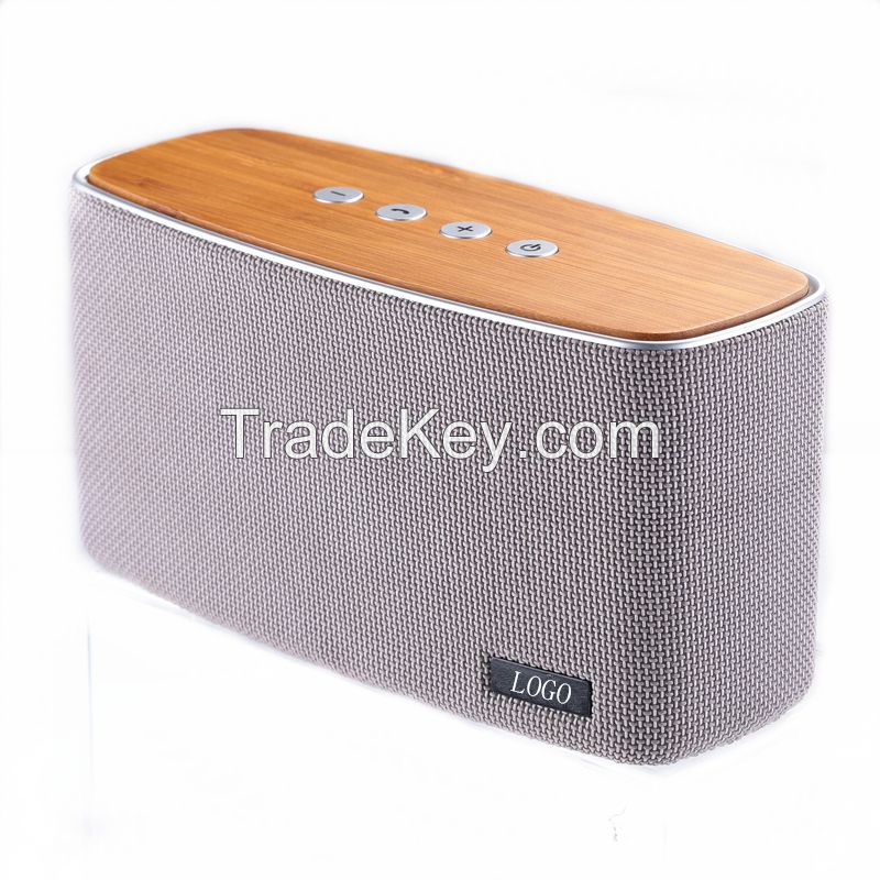 high-end wooden bamboo portable bluetooth speaker can use wireless