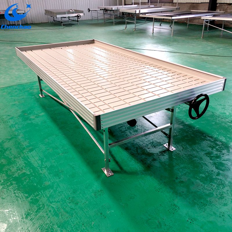 Agriculture greenhouse seeding ebb and flow rolling bench