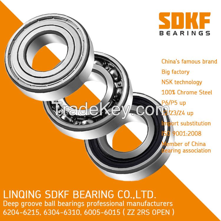 China top brand SDKF Deep Groove Ball Bearing 6204 ZZ/2RS