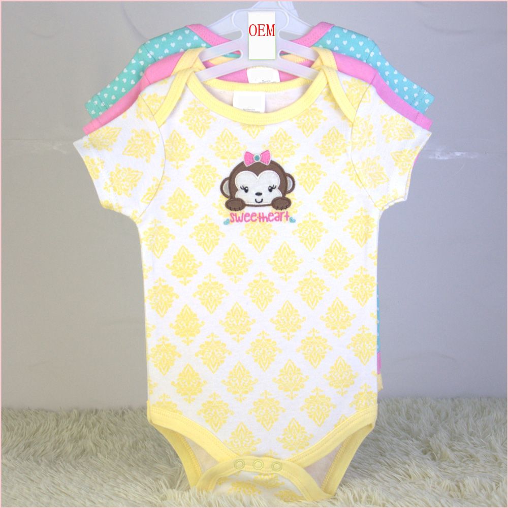 newborn baby bodysuits 3 pk set OEM factory China