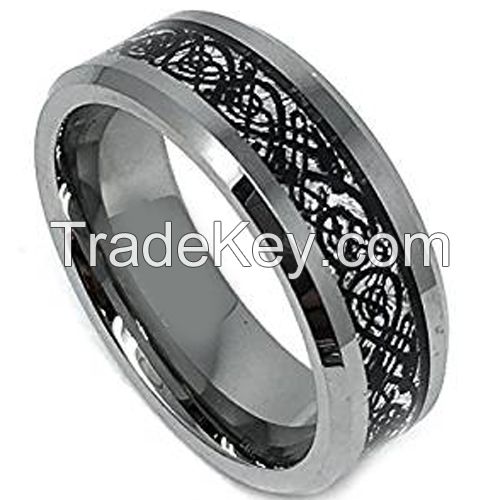 Tungsten Carbide Dragon Ring - TG3410AA