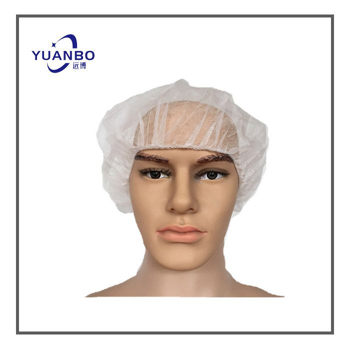 Disposable White Nonwoven Bouffant Cap